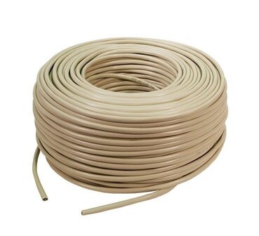 UTP CAT5e netwerk kabel stug 100% Koper per strekkende meter