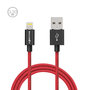 BlitzWolf MFI Certified BW-MF5 Lightning naar usb kabel 1m rood